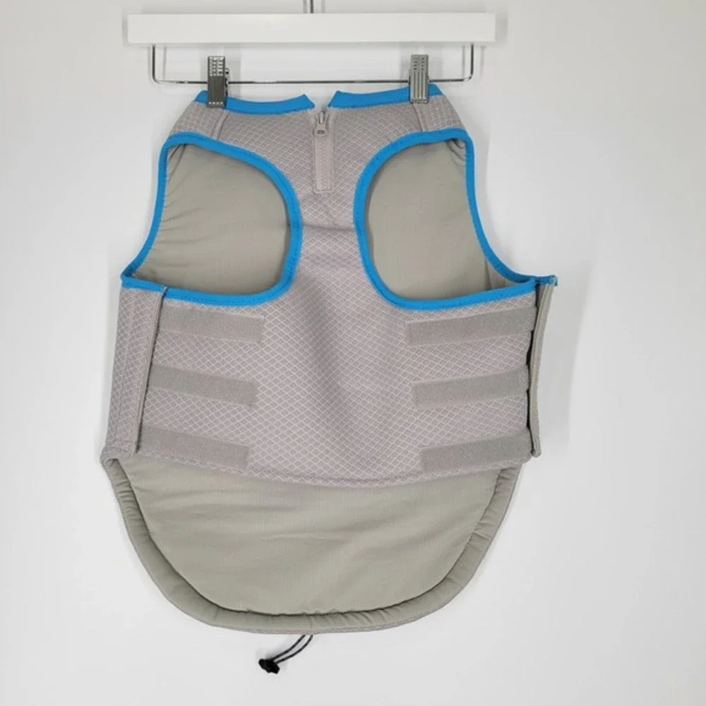 All For Paws Chill Out‎ Dog Cooling Vest Silver Blue Mesh Size Medium NEW
